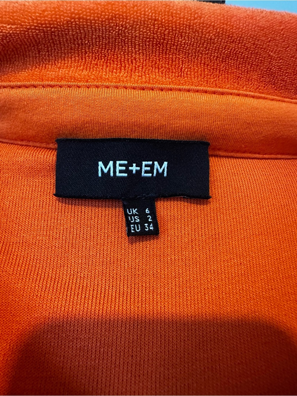 ME+EM Bright Orange Sleeveless Collared Jumpsuit with Tie Waist - Picture 4 of 6
